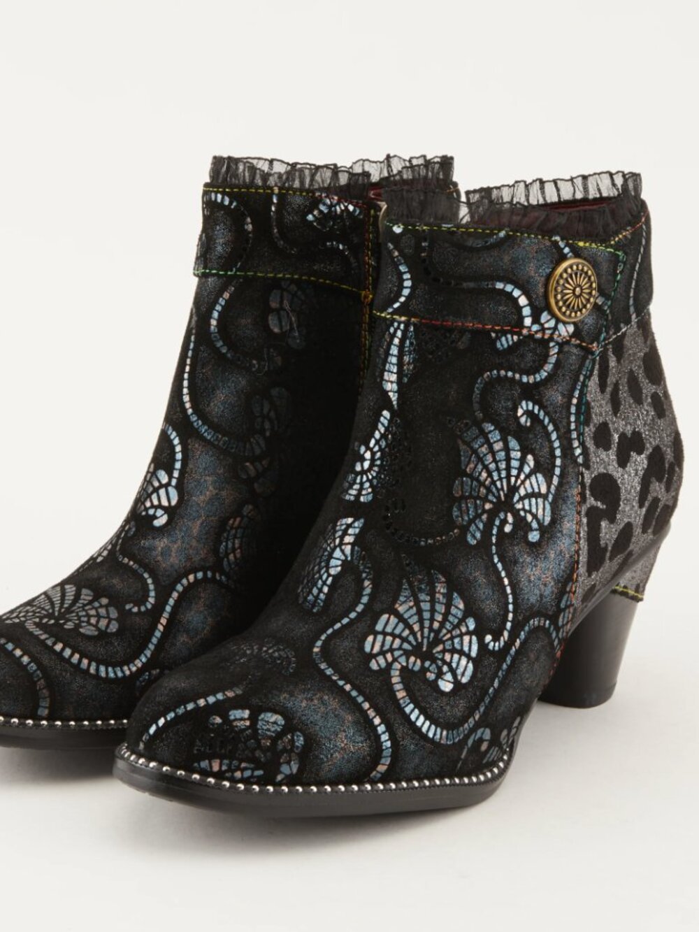 L'Artiste  Dessa Bootie EU 37 / USA 6.5-7 - Black Multi - Picture 14 of 15